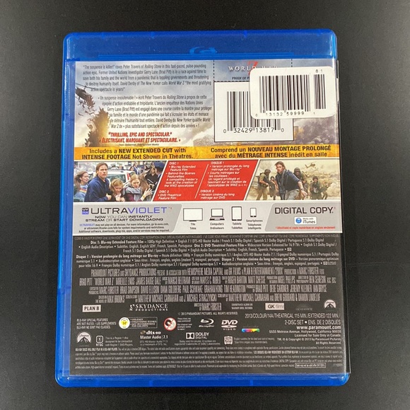 World War Z - Blu-ray & DVD Combo Set - Picture 2 of 5
